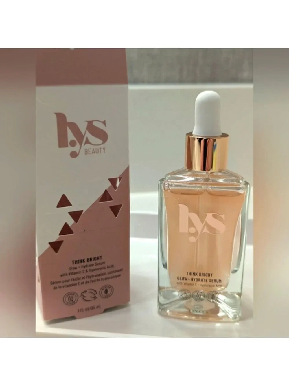 LYS beauty Think Bright Glow + Hydrate Serum with Vitamin C & Hyaluronic Acid